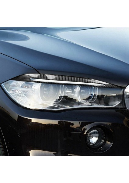 Bmw F15 X5 F85 X5M X6 2014-2018 Için Gerçek Karbon Fiber Araba Far Göz Kapağı Kaş Kapağı (Yurt Dışından) fiyatları