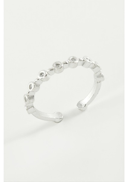 Yuvarlak Zirkon Taşlı Yüzük