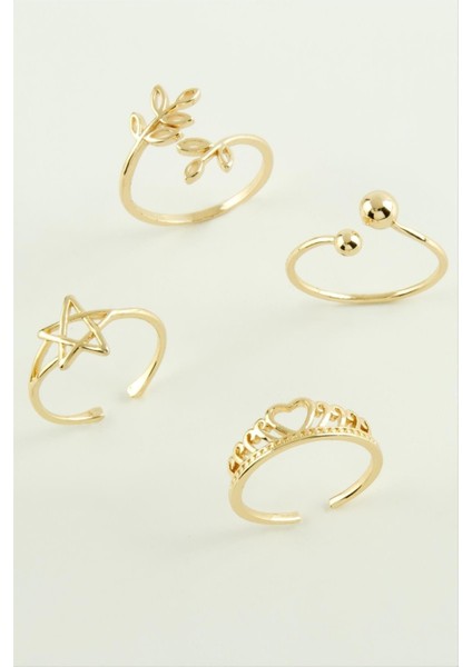 Karışık Lüx Çelik Eklem Yüzük 1 Adet