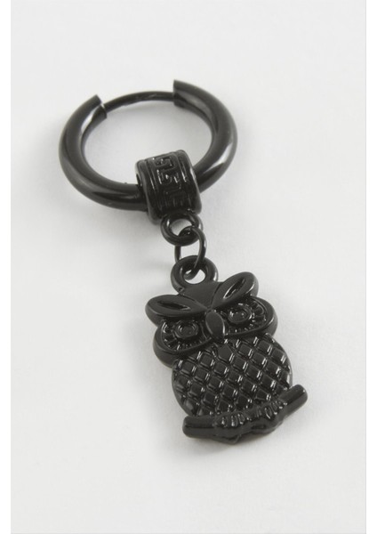 Baykuş Erkek Çelik Küpe