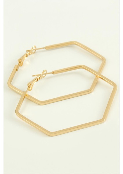 Beşgen Halka Küpe 6 cm