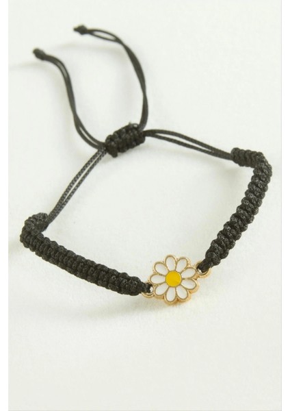 Papatya Makrome Ip Bileklik