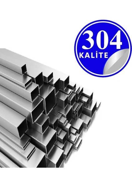 Paslanmaz Profil, 304 Kalite Çelik, 10X10X1000MM, Et Kalınlığı 1mm fiyatları