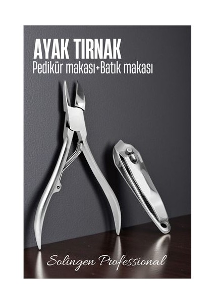 Hsnet Ayak Tırnak Makası Batık Tırnak Makas Seti Pedikür Tırnak Makası Merys - MK001R-4LUC7