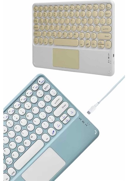 Bluetooth Touchpad Klavye Ultra Ince Taşınabilir Q Klavye modelleri
