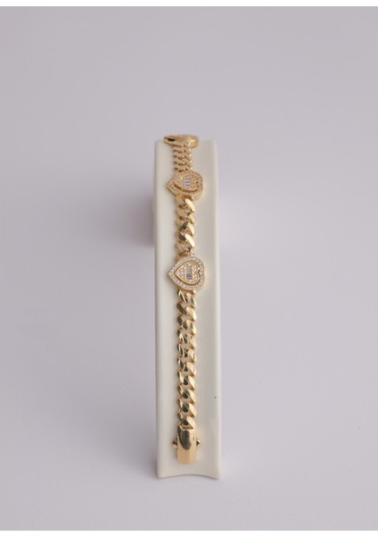 Nar-in Altın Mücevherat Gurmet Kalp Figürlü Bileklik 052