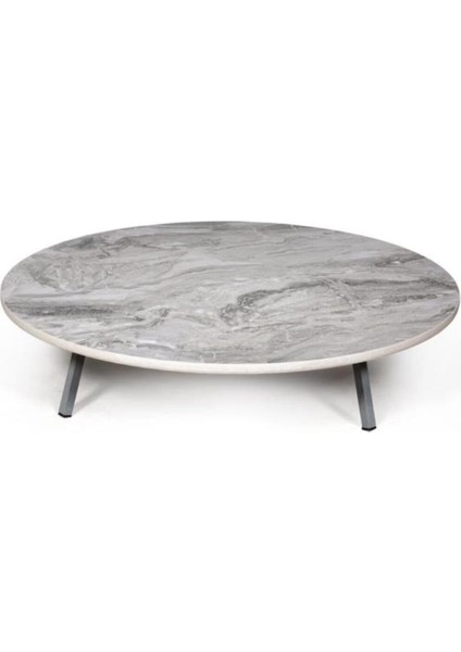 80CM Katlanabilir Metal Ayaklı Sofra Mermer Desen Yer Sofrası Masa Geleneksel Sağlıklı Yemek Sofrası