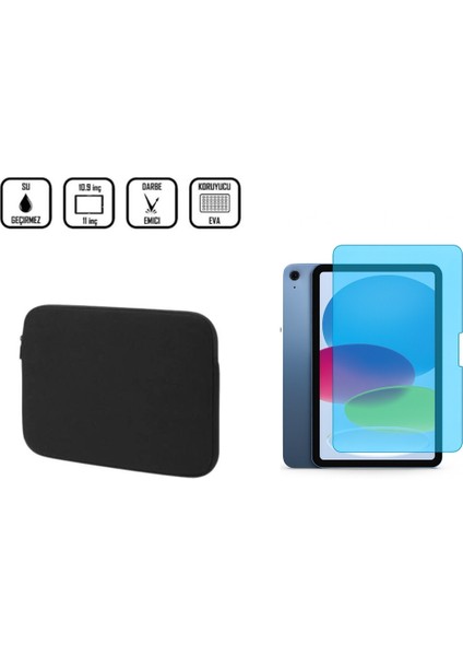 Samsung Galaxy Tab 3 Lite T113 7" Beyaz Tablet Uyumlu Tablet Kılıfı Çantası ve Ekran Koruyucu