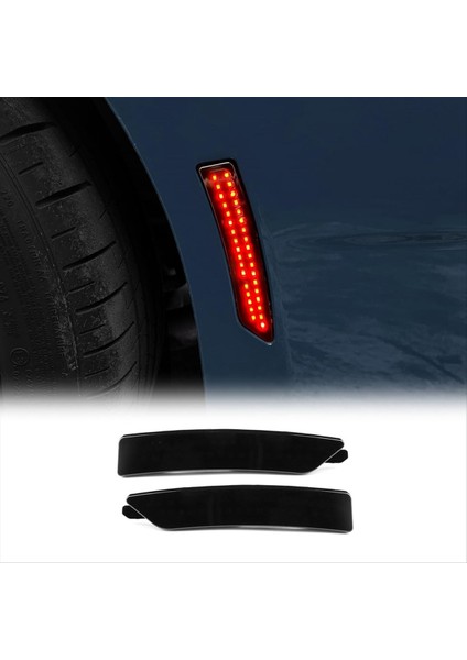 Füme Lens Çamurluk Yan Işaretleyici Reflektörleri Ford Mustang Için Işık 2024 2025 Aksesuarlar Kırmızı Işık (Yurt Dışından) fiyatları