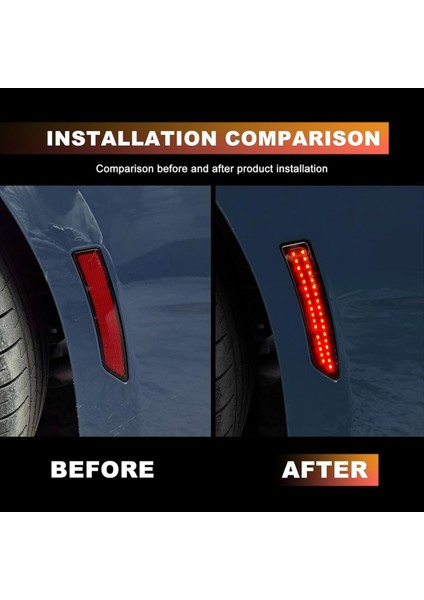 Füme Lens Çamurluk Yan Işaretleyici Reflektörleri Ford Mustang Için Işık 2024 2025 Aksesuarlar Kırmızı Işık (Yurt Dışından) fırsatları