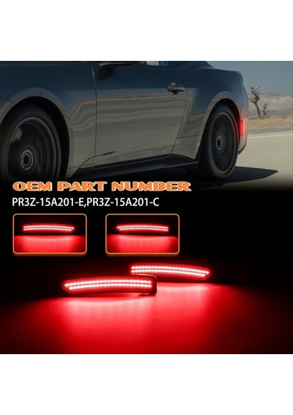Füme Lens Çamurluk Yan Işaretleyici Reflektörleri Ford Mustang Için Işık 2024 2025 Aksesuarlar Kırmızı Işık (Yurt Dışından) indirimleri