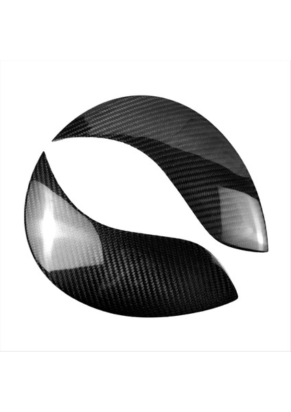 Araba Ön Far Kaş Kafası Işık Göz Kapağı Kaş Karbon Fiber Trim Bmw Mini R55 R56 R57 R60 (Yurt Dışından)