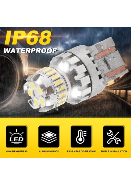 Araba T20 7440 W21W LED Canbus Ters Işıkları W21/5W 7443 LED Ampul Fren Sinyal Işıkları 6500K Süper Parlak Kuyruk Lambası (Yurt Dışından) fırsatları