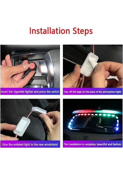 Rgb Flama Araba Ön Cam LED Iç Ortam Işığı Müzik Ritim Flaş Neon Otomatik Arka Cam Atmosfer Lambası (Yurt Dışından) modelleri