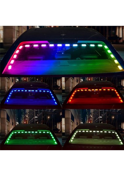 Rgb Flama Araba Ön Cam LED Iç Ortam Işığı Müzik Ritim Flaş Neon Otomatik Arka Cam Atmosfer Lambası (Yurt Dışından) indirimleri