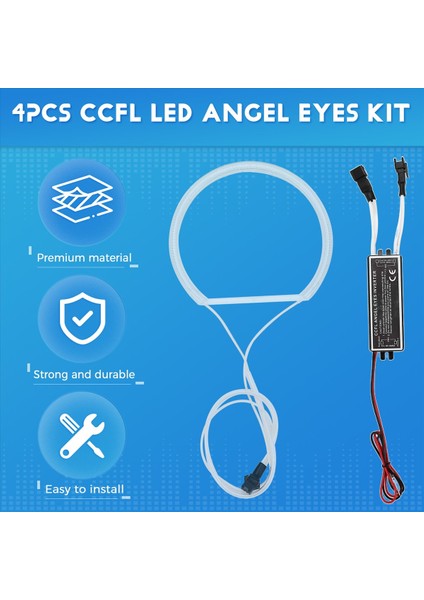 4pcs Beyaz Far Ccfl LED Melek Gözler Kiti Halo Halkası Drl Sinyal Işık Ccfl Far Lamba For-Bmw E36 E46 E39 E38 (Yurt Dışından) fırsatları