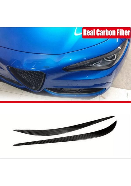 Alfa Için Romeo Giulia 2015-2024 Gerçek Karbon Fiber Far Kaşları Göz Kapakları Kapak (Yurt Dışından) fiyatları
