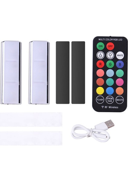 Araba LED Iç Ortam Işıkları USB Şerit Işıkları Kablosuz Uzak Rgb Ayak Işık Atmosfer Lambası Aksesuarları (Yurt Dışından)