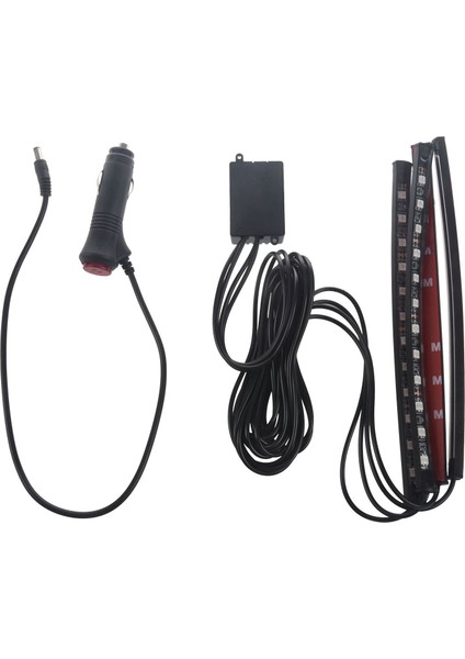 Rgb 4xled Strips Araba Iç Zemin Atmosferi Işık Bluetooth Telefon Uygulama Kontrolü (Yurt Dışından)