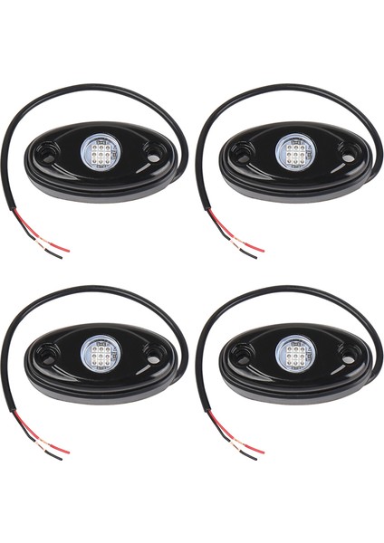 4pcs 9led Süper Parlak Kaya Işık Kiti LED Su Geçirmez LED Neon Underglow Işık Off Road Kamyon Teknesi Mavisi (Yurt Dışından)