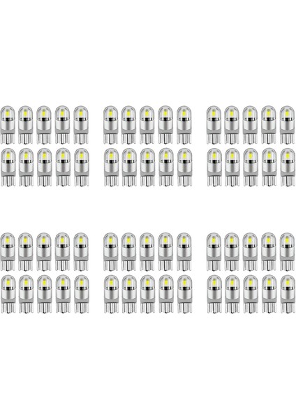 60PCS 6000K Canbus T10 168 194 W5W Dome Lisans Yan Işaretleyici LED Ampul Beyaz (Yurt Dışından)