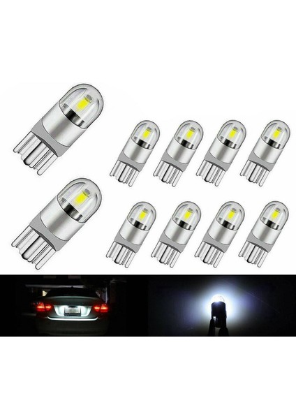 60PCS 6000K Canbus T10 168 194 W5W Dome Lisans Yan Işaretleyici LED Ampul Beyaz (Yurt Dışından) fiyatları