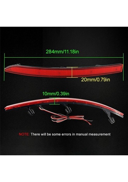 5N0945105 5N0945106 Arka Tampon Reflektör Uyarı Işıkları LED Fren Işıkları Volkswagen Touareg 2007-2016 (Yurt Dışından)