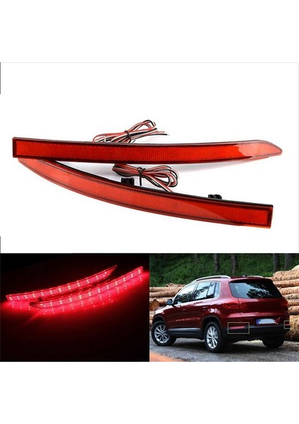 5N0945105 5N0945106 Arka Tampon Reflektör Uyarı Işıkları LED Fren Işıkları Volkswagen Touareg 2007-2016 (Yurt Dışından) fiyatları