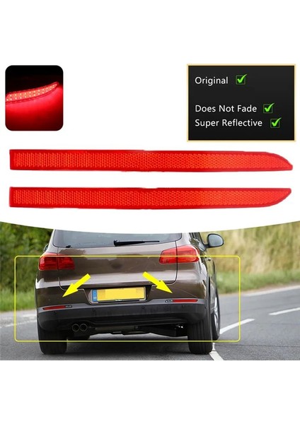 5N0945105 5N0945106 Arka Tampon Reflektör Uyarı Işıkları LED Fren Işıkları Volkswagen Touareg 2007-2016 (Yurt Dışından) modelleri