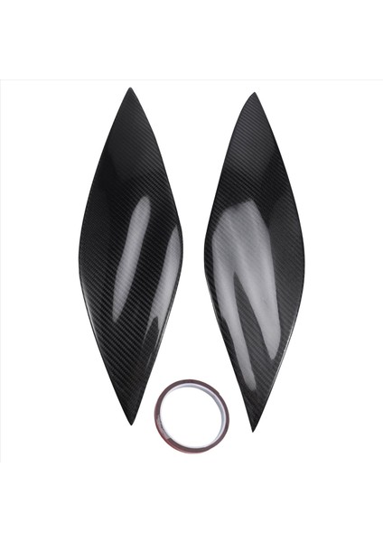 Araba Far Kaşları Göz Kapakları Karbon Fiber Çıkartmalar Fiat Bravo Için Far Kapağı Trim Kapak 2007+ (Yurt Dışından)