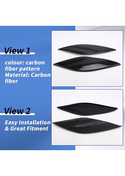 Araba Far Kaşları Göz Kapakları Karbon Fiber Çıkartmalar Fiat Bravo Için Far Kapağı Trim Kapak 2007+ (Yurt Dışından) indirimleri