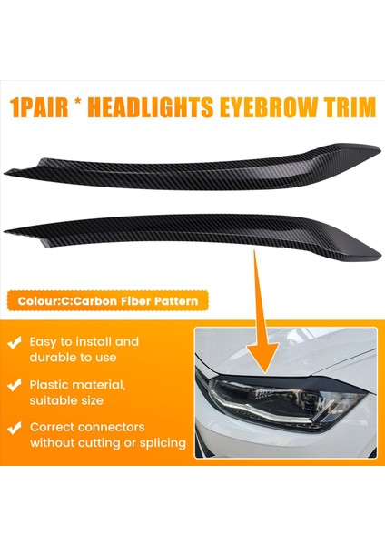 Vw Polo Için Araba Far Kaş Kalıp Kalıp Trim Sticker 2019-2022 Lamba Göz Kapakları Dekoratif Şeritler Kapak Kapağı C (Yurt Dışından) fırsatları