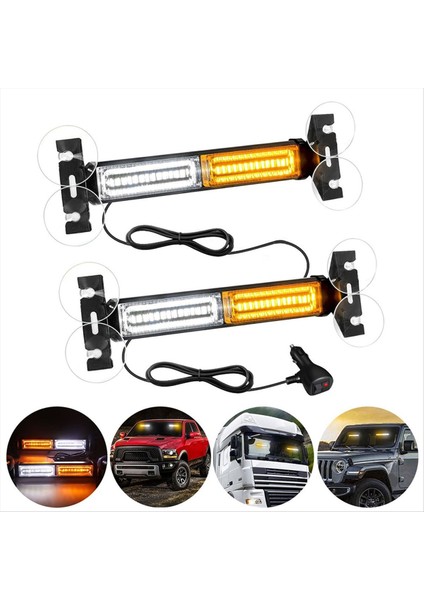 LED Acil Strobe Light 18 Yanıp Sönen Araba Uyarı Işık Güvenliği Ön Camlar Araba Atv Utv Kamyonu Için 12-30V (Yurt Dışından) indirimleri