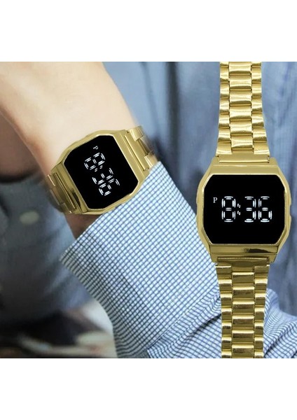 Altın Tarafı Yeni Dijital Saat Çok Fonksiyonlu Moda Izle Rahat Kol Saati Vip Bağlantı Dropshipping Için (Yurt Dışından) fiyatları