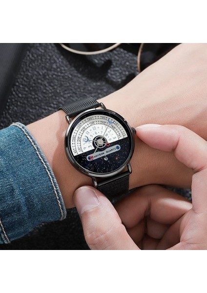 Gül Erkek Yıldızlı Gökyüzü Yaratıcılık Takvim Saatler Erkekler Için Rahat Spor Izle Kuvars Kol Saati Relogio Masculino (Yurt Dışından)