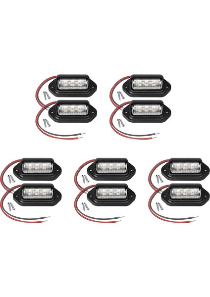 10PCS 12V LED Numara Plaka Plaka Işığı Otomobil Tekneleri Motosiklet Otomotiv Uçak Rv Kamyon Trailer Dış Lambalar (Yurt Dışından)