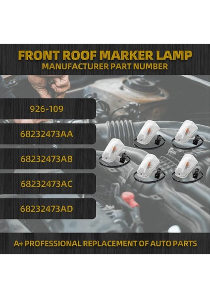 Dodge Ram Promaster Için Ön Çatı Işareti Lambası 1500 2500 3500 2014-2023 Çatı Koşu Işığı 926-109 68232473AA 68232473AB (Yurt Dışından) modelleri