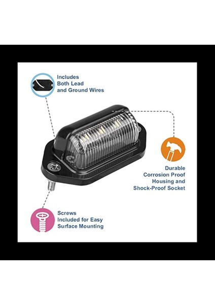 6x LED Plaka Işık Su Geçirmez Plaka Kuyruk Işığı Römorklar Rv Kamyonlar Tekneler (Yurt Dışından) indirimleri