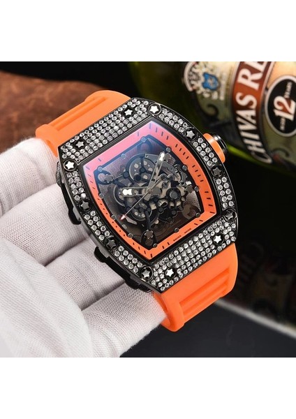 Erkek Izle Richard Lüks Marka Tasarımcısı Erkekler Kuvars Saatler Rm Moda Casıo Spor Elmas Paslanmaz Çelik Izle (Yurt Dışından)