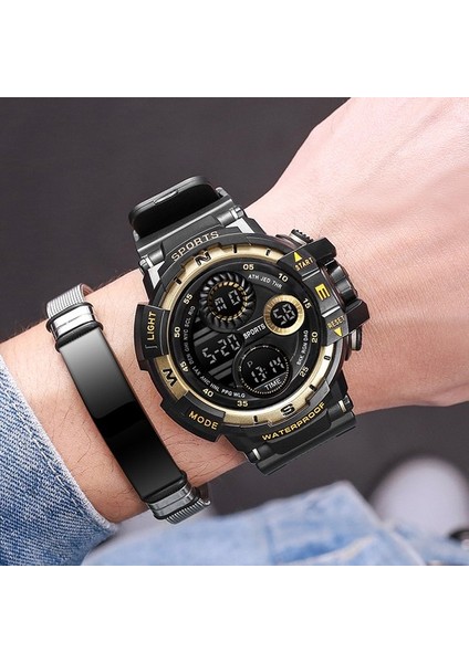 Askeri Dijital Saat Erkek Spor Için Su Geçirmez Açık Kronograf El Saati G Şok Yaratıcı Kol Saati (Yurt Dışından)