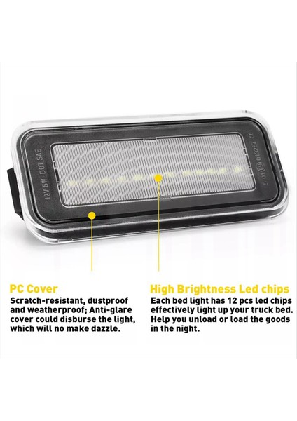 Toyota Tacoma Için 2 Adet Beyaz LED Arka Gövde Işığı 2020-2021 PT857-35200 (Yurt Dışından) modelleri