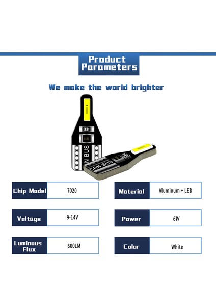 20PCS T10 W5W Toyota Avensıs Için Bir LED Araç Açık Işığı Rav4 Opel Astra Mokka Ford Orma 2 3 Fıesta 12V (Yurt Dışından) fiyatları