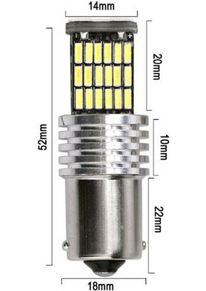 8x 1156LED Canbus 15 Smd BA15S P21W Yüksek Güçlü Beyaz 6000K Araba Fren Kuyruk Işığı (Yurt Dışından) modelleri