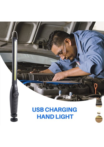 Cob Çok Fonksiyonlu El Feneri Araba Tamir Hafif Açık USB Şarj El Lambası (Yurt Dışından) fırsatları