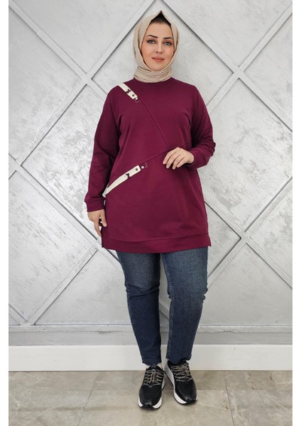 Kadın Düğme ve Kombin Detaylı Tesettür Tunik fiyatları
