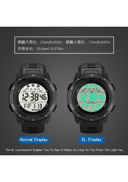 Yeşil Yenı Dijital Spor Izle Erkekler Aydınlık Arama Rahat Bilek Saatler Kauçuk Kayış Moda Saat Su Geçirmez Kol Saati Erkekler Için (Yurt Dışından) modelleri