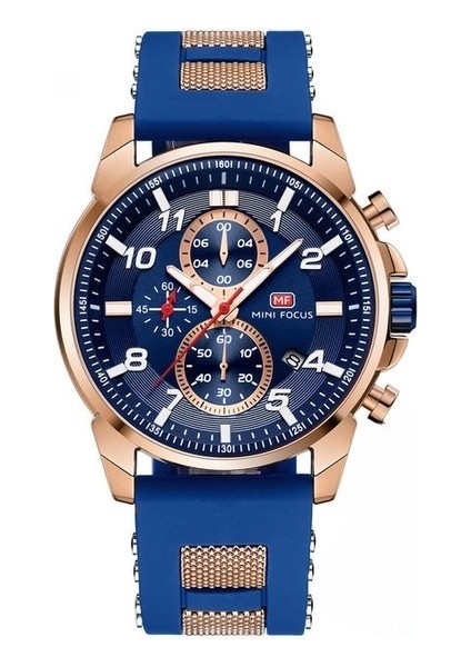 Erkek Spor Saatler Top Marka Lüks Kuvars Askeri Izle Mavi Kauçuk Kayış Su Geçirmez Saat Casıo (Yurt Dışından)