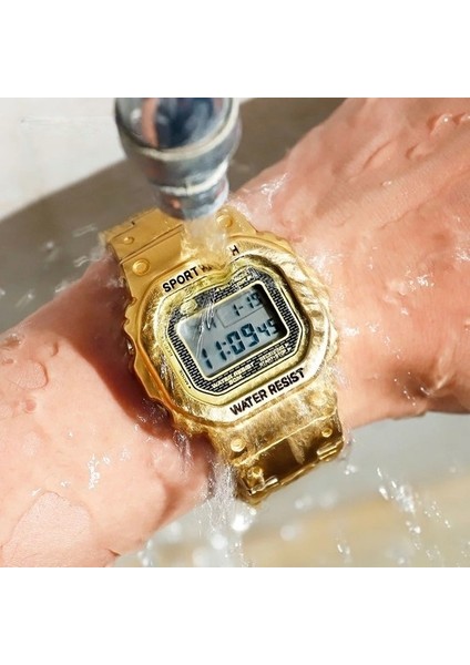 Açık LED Dijital Spor Saatler Erkekler Paslanmaz Çelik Üst Marka Lüks Zaman Dilimi Su Geçirmez Casıo (Yurt Dışından) fiyatları