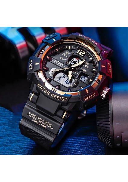 Lüks Marka Askeri Erkek Saatler Su Geçirmez Spor Kol Saati LED Kuvars Saat Erkek Izle 8045 Relogio Masculino Casıo Seıko (Yurt Dışından) fiyatları