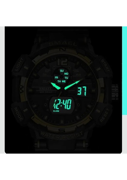 Lüks Marka Askeri Erkek Saatler Su Geçirmez Spor Kol Saati LED Kuvars Saat Erkek Izle 8045 Relogio Masculino Casıo Seıko (Yurt Dışından) modelleri